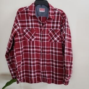 Wrangler red plaid flannel. Sz XL
